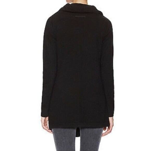 Shae Women Open Front Cardigan Drawstring Black Size M - Picture 3 of 3